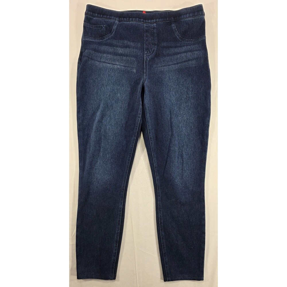 SPANX Jean-ish Pull On Denim Leggings XL Dark Wash Shaping Skinny Jeggings Jeans